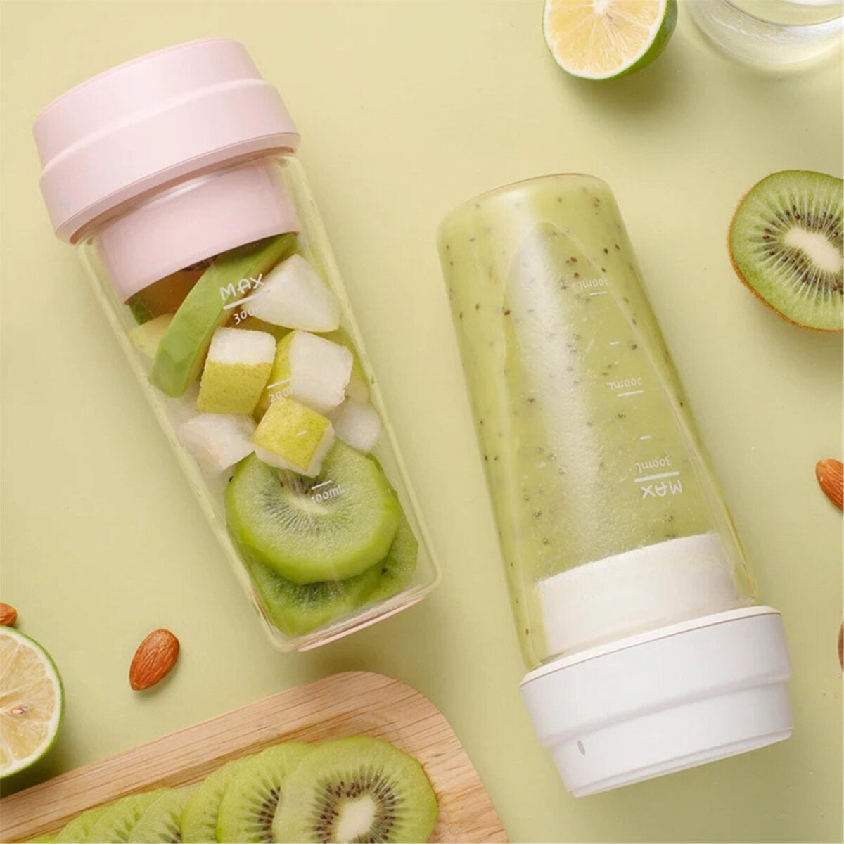 17PIN 400ML Star Fruit Juicer Bottle Portable DIY Juicing Extracter Cup Magnetic Charging