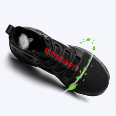 Breathable Men's Safety Shoes Steel Toe Work Shoes Waterproof SRA Non-slip EVA Men's Safety Sneakers