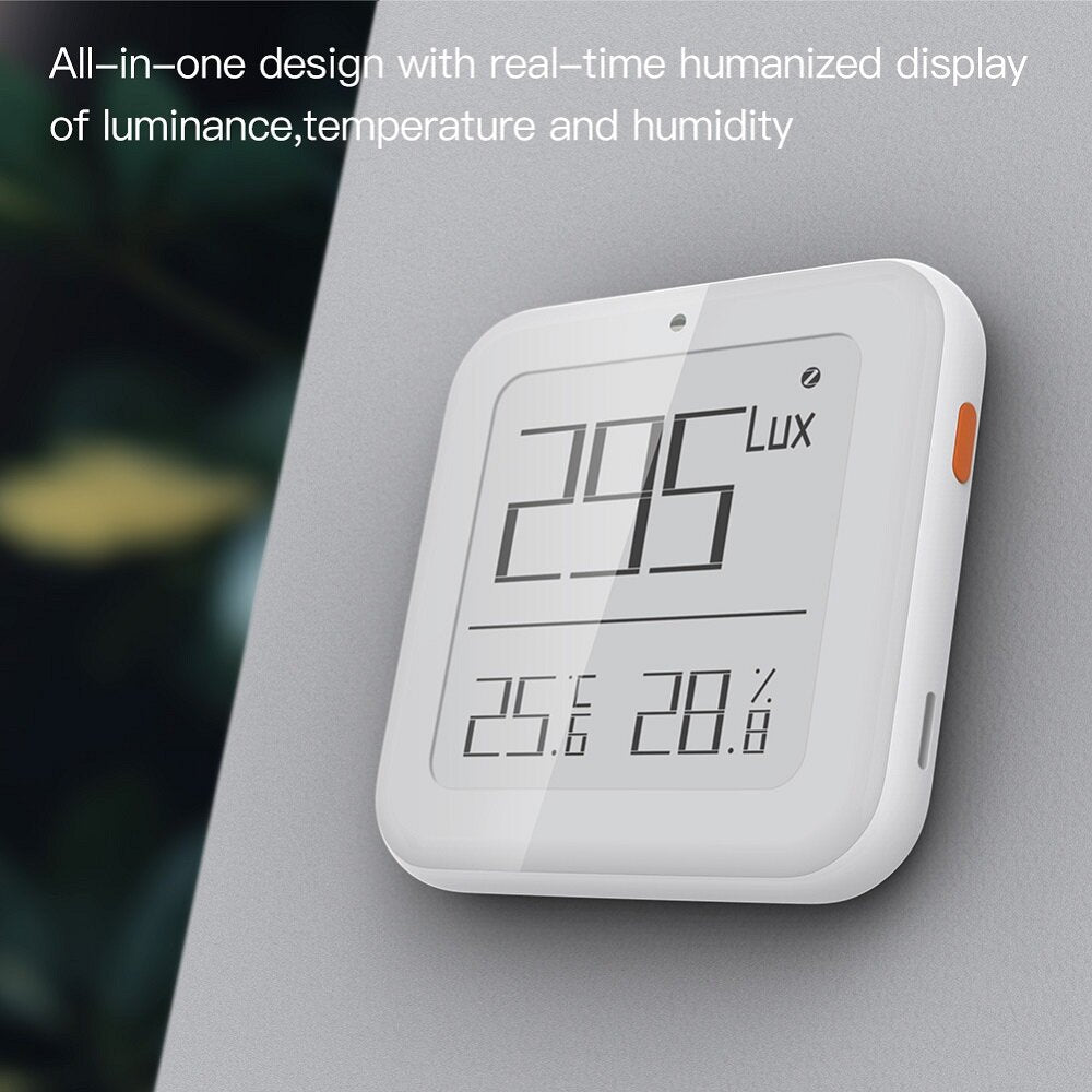 LCD Display Intelligent Battery Powered Light Sensing Temperature and Humidity Sensor