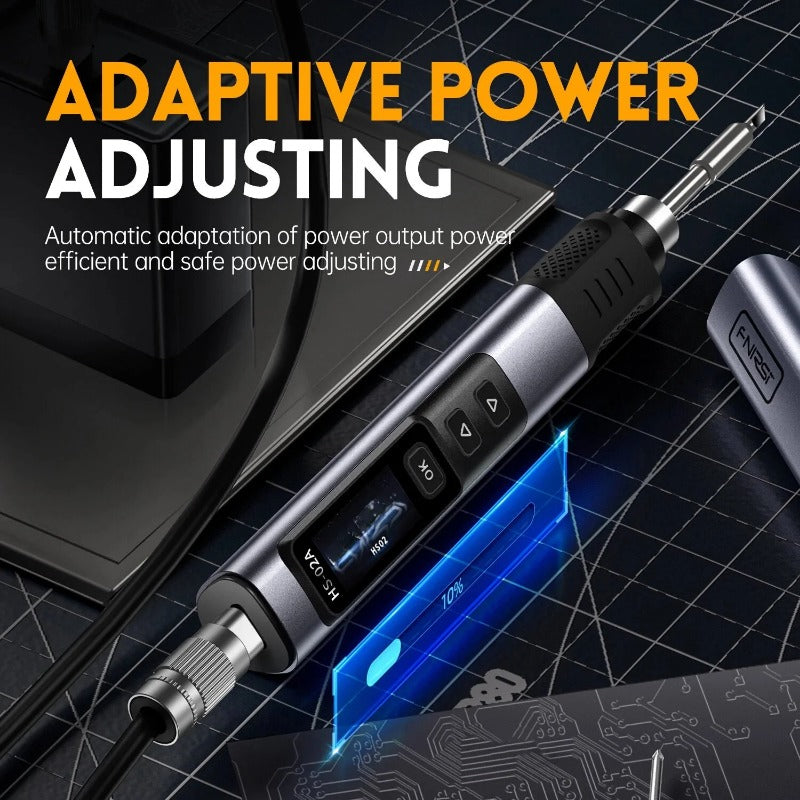 High-Power 100W Smart Soldering Iron, Quick Charge, 180-842°F, 0.96" HD Screen