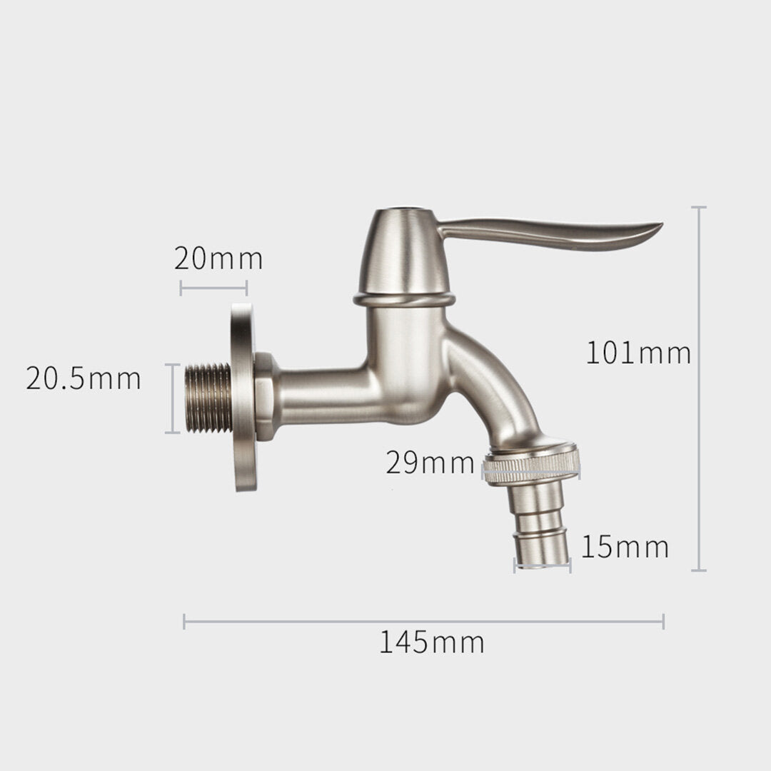 1/2'' 3/4'' Washing Machine Faucet Tap Quick Connector Inlet Outlet w/ 90 Ceramic Valve Intelligent Water Sealing