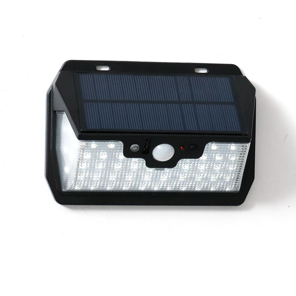 55 LED Solar Motion Sensor Light 3 Modes Outdoor Security Wall Lamp USB Charging