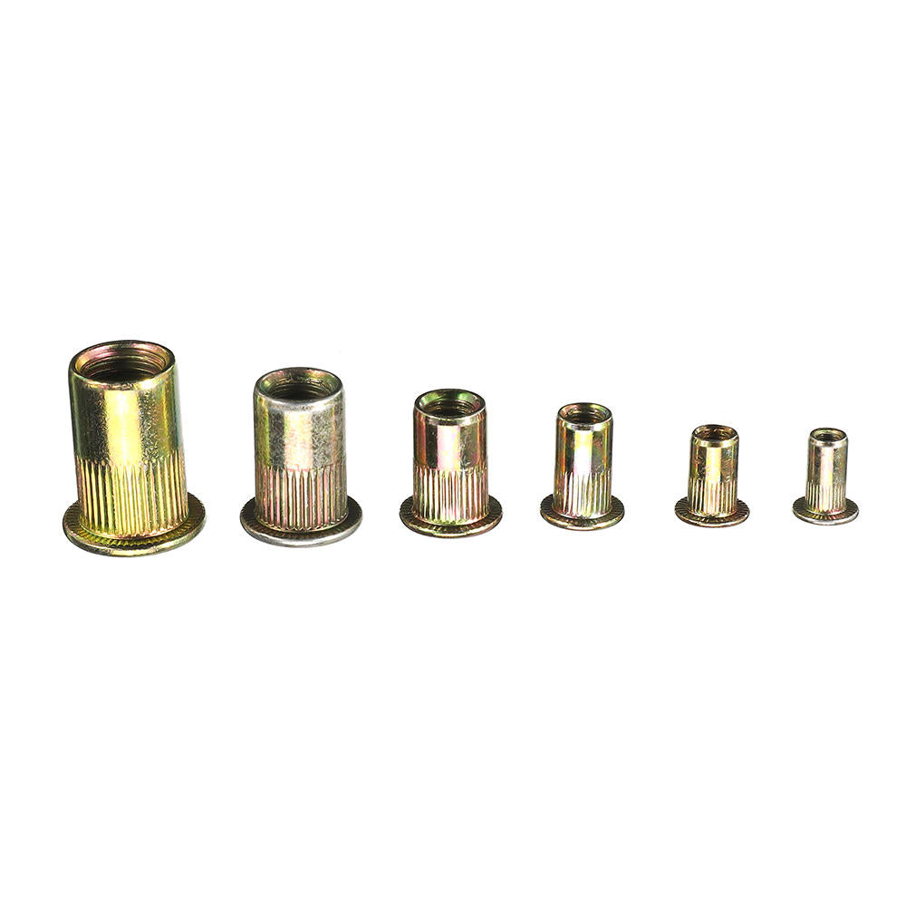 220Pcs Mixed Steel Rivet Nut Rivnuts Blindnuts Nutserts M3-M10 Nut Insert Rivet Assortment Kits