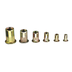 220Pcs Mixed Steel Rivet Nut Rivnuts Blindnuts Nutserts M3-M10 Nut Insert Rivet Assortment Kits