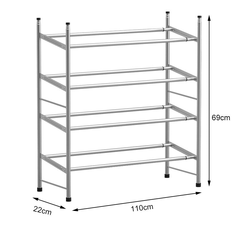 3 Tiers Shoe Rack Storage Organizer Tower Metal Shelf Stand Sneake Rack Home