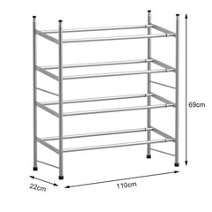 3 Tiers Shoe Rack Storage Organizer Tower Metal Shelf Stand Sneake Rack Home