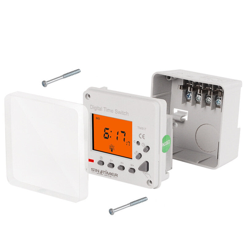 LCD Digital Display 7 Day Weekly Programmable 110V Timer Switch Time Relay Clock Controller with Backlight