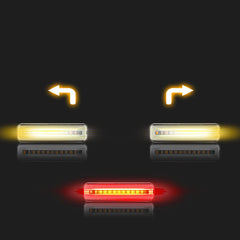 Wireless Remote Control Bicycle Signal Tail Light Bike Turn Signal Light USB Charging Waterproof Night Warning Light