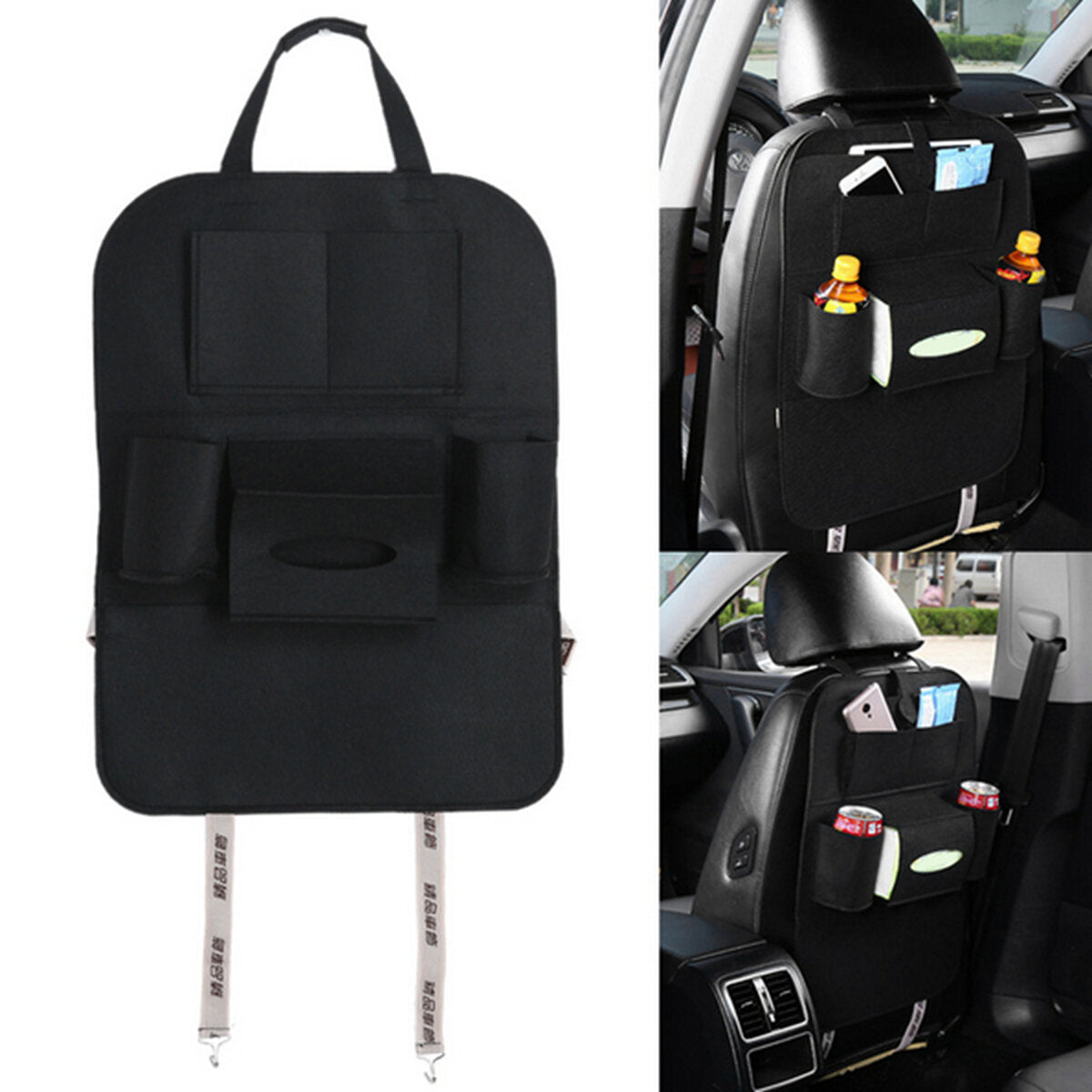 Auto Car Seat Back Hanging Multi-Pocket Storage Bag Organizer Holder Car Storage Box