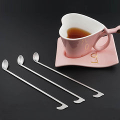 Stainless Steel Long Handle Music Shape Tea Coffee Stirring Cooking Spoon Scoop Tea Spoon