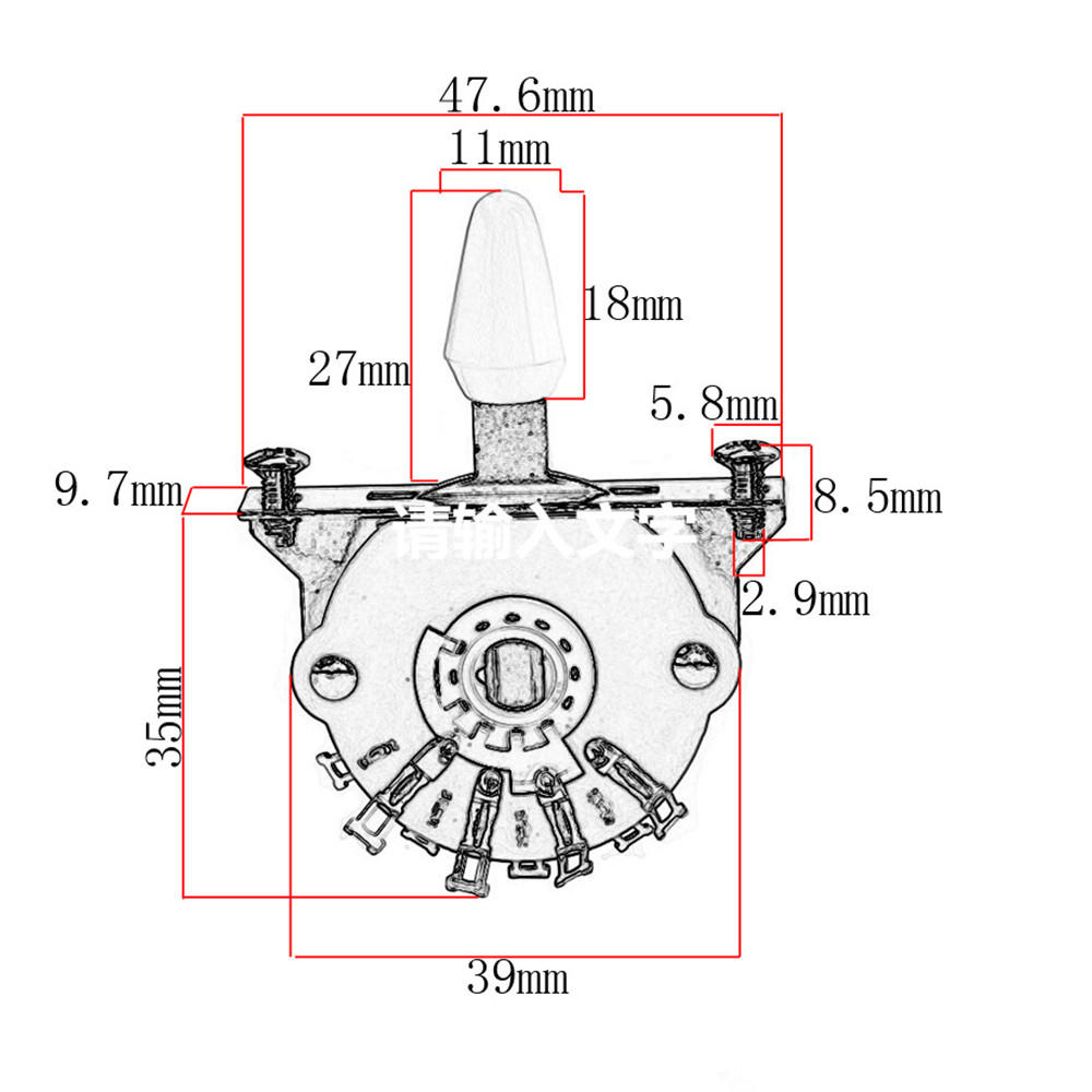 Guitar Pickup Switch 5 way including Screws Pickup Selector