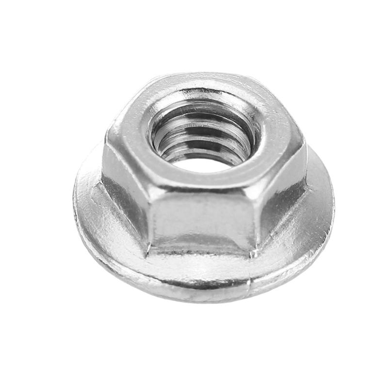 M4SN3 50Pcs M4 304 Stainless Steel Hex Serrated Flange Lock Nuts