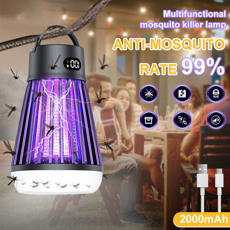 Cordless LED Digital Mosquito Zapper with Rechargeable Battery for Indoor/Outdoor