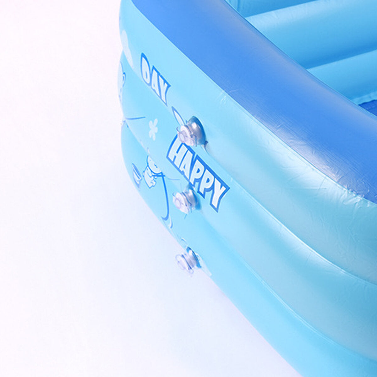 Full-Sized Family Inflatable Swimming Pool 3-Ring Inflatable Lounge Pool Summer Backyard for Adult Kids Babies