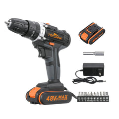 Cordless Electric Impact Drill Rechargeable 2 Speeds Drill Screwdriver