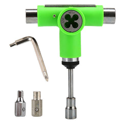 T Type Multi-functional Scooter Adjusting Tool Universal Allen Wrench Screwdriver Sandpaper Socket Wrench Skateboard Repair Tool