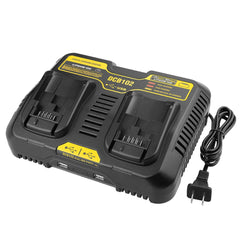 10.8V-20V DCB102 Dual Rechargeable Power Tool Battery Charger For Dewalt