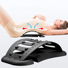 200KG Load-Bearing ABS Lumbar Lower Back Stretch Cervical Massager Lumbar Spine Relief Three-Block Adjustment MINI Yoga Relaxer