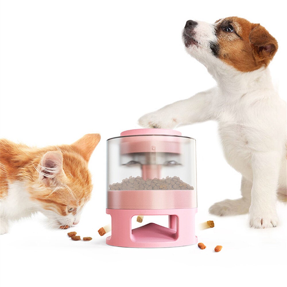 Dog Training Food Leaking Toy Press Type Feeder Transparent Granary Anti-falling Improve IQ Fun Feeding for Cats or Dogs