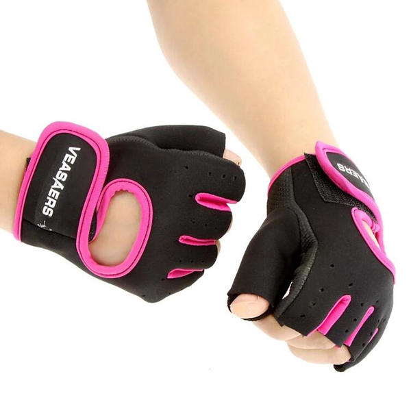 1 Pair Fitness Gloves Anti-slip Half Fingers Gloves Sport Exercise Training Gym Gloves