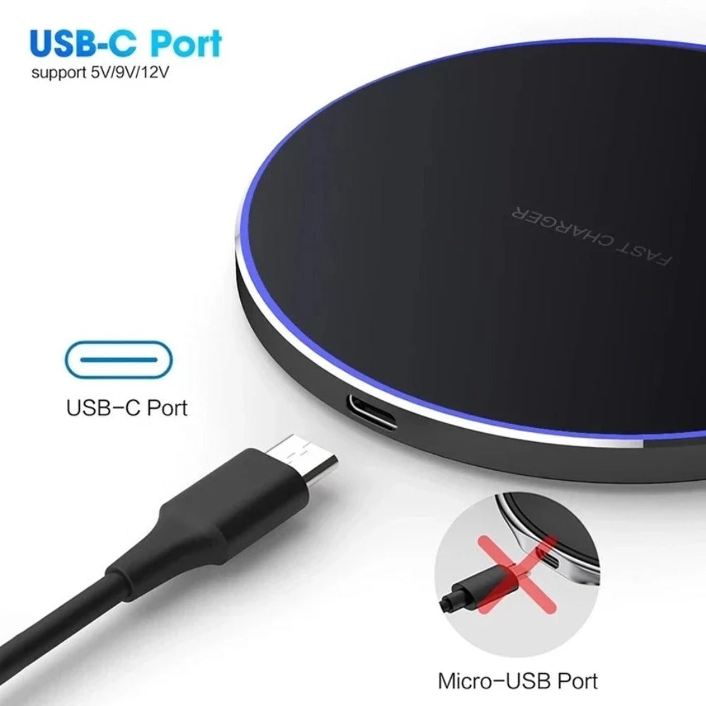 200W Fast Wireless Charger Pad for iPhone, Samsung, Xiaomi, Hui