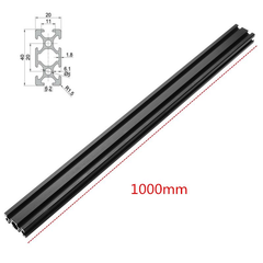 1000mm Length Black Anodized 2040 T-Slot Aluminum Profiles Extrusion Frame for CNC