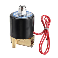 1/4 Brass Electric Solenoid Valve AC 220V/DC 12V/DC 24V Normally Closed Water Air Fuels Valve