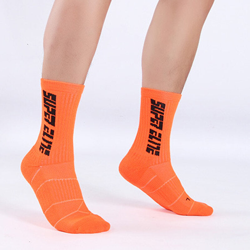 1 Pair of Sports Sock Medium Tube Non-slip Basketball Running Socks Outdoor Jogging Hiking