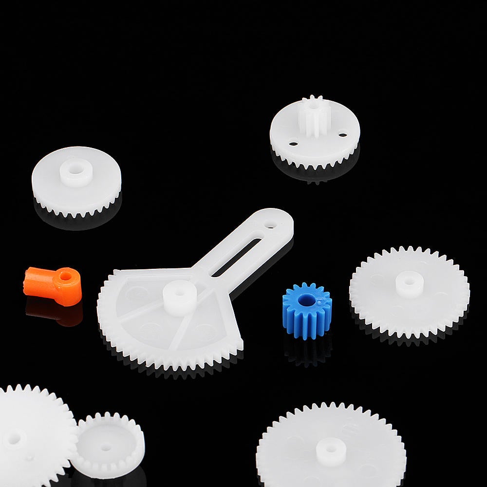 85pcs Plastic Gear Motor Speed DIY Gearbox Model Single Double Layer Crown Gear Spindle Set