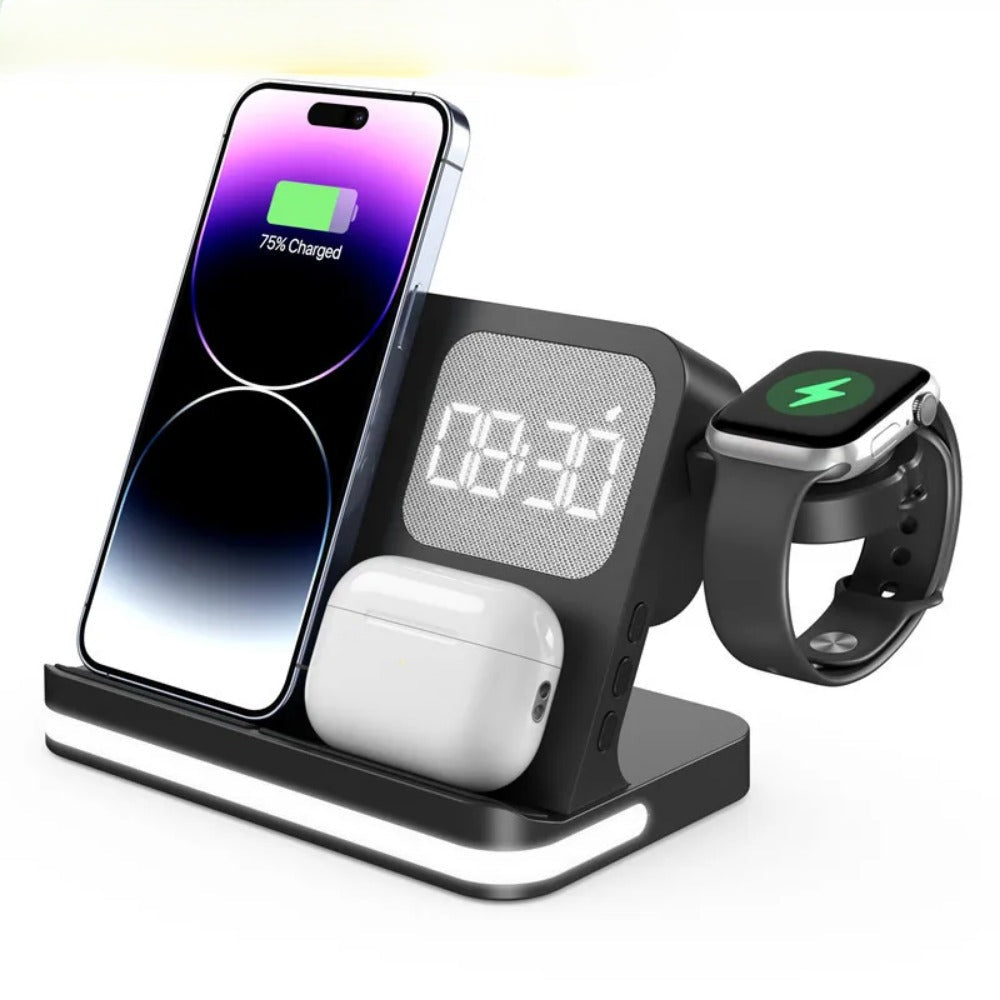 6-in-1 Wireless Charger Stand for iPhone, Samsung, Galaxy Watch, Buds, Fast Charging