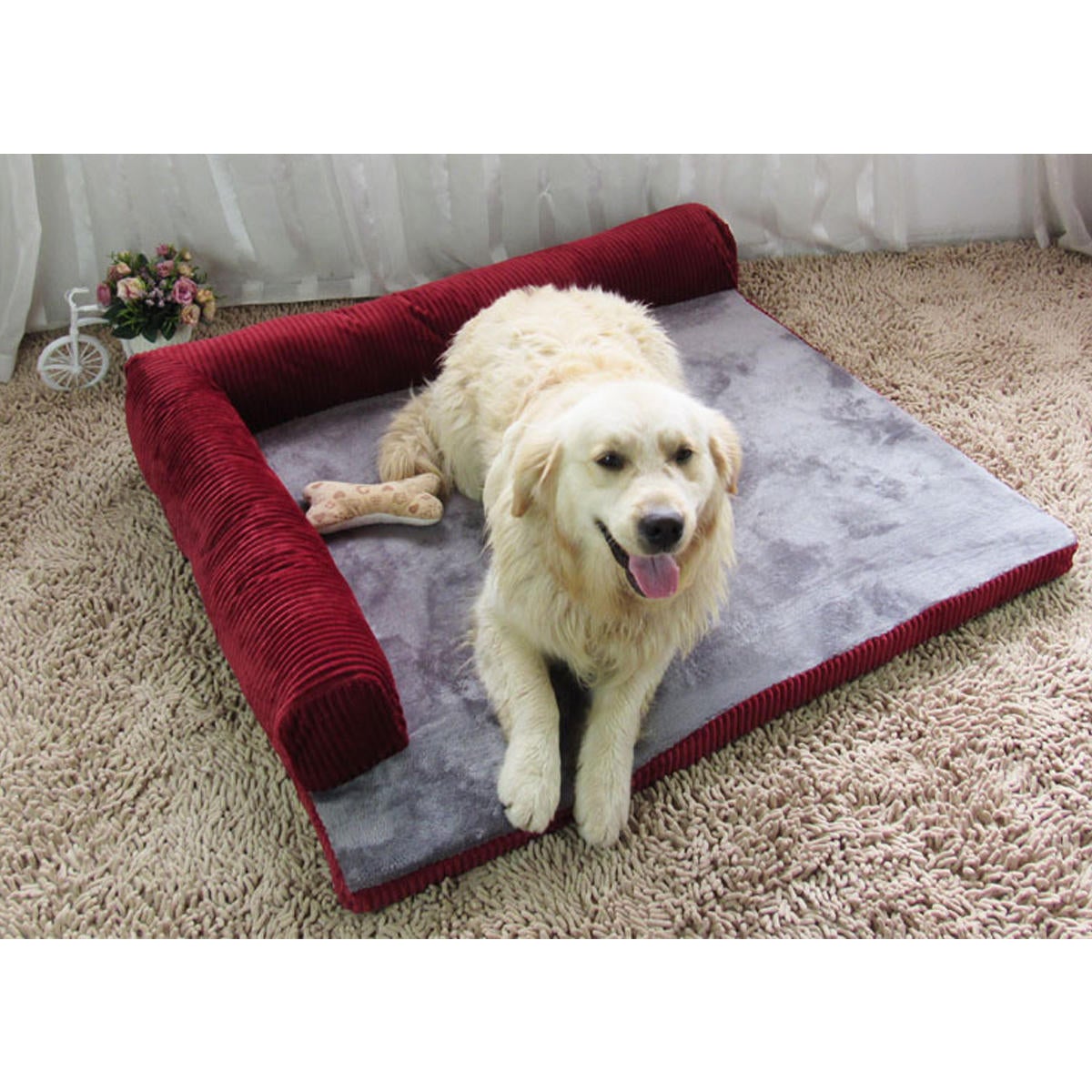 Pet Mat Soft Warm Orthopedic Pet Dog Memory Foam Bed Mat With Removable Cover