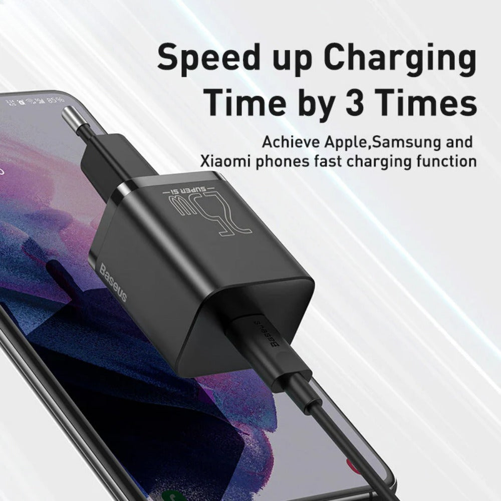 25W USB-C PD3.0 QC3.0 Fast Charger EU Plug for iPhone, Xiaomi, Samsung, Hui