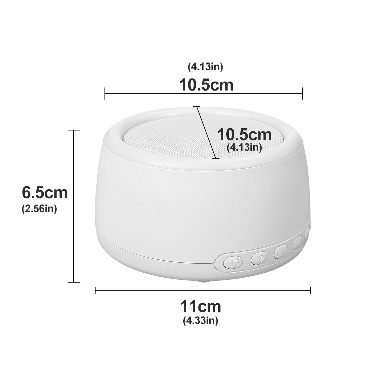 White Noise Sleep Instrument USB Rechargeable Sleeping Aid W/ Night Light & 30 Song Natural Soothing Sounds Also Support Bluetooth