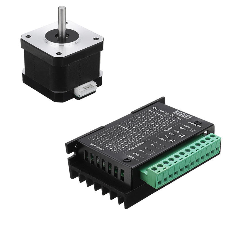 Stepper Motor Driver and 17HS4401-S 40mm Nema 17 Stepper Motor for CNC Engraving Machine