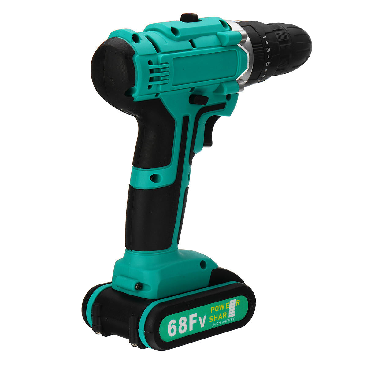 68FV Household Lithium Electric Screwdriver 2 Speed Impact Power Drills Rechargeable Drill Driver