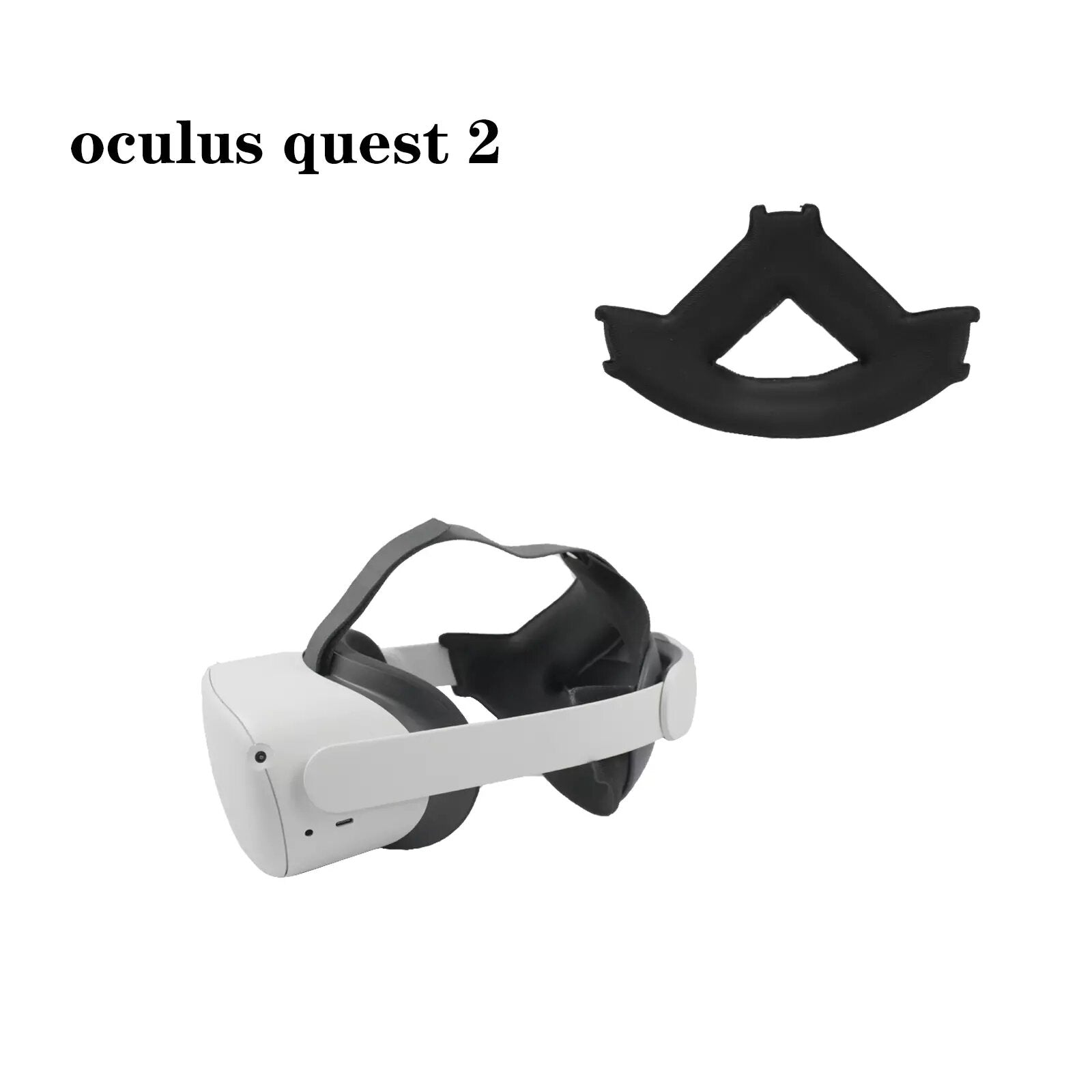 VR Headset Head Cushion Pad Headband for Oculus Quest 2 Elite Strap Helmet Pressure-relieving Breathable Foam Pad