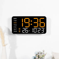 Multifunctional LED Digital Wall Clock - Borderless, Hanging or Standing Display for Living Room