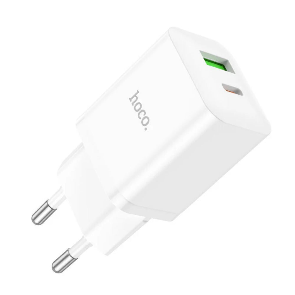 20W Dual Port USB PD+QC3.0 Fast Charger EU Plug for iPhone, iPad, Hui, Xiaomi