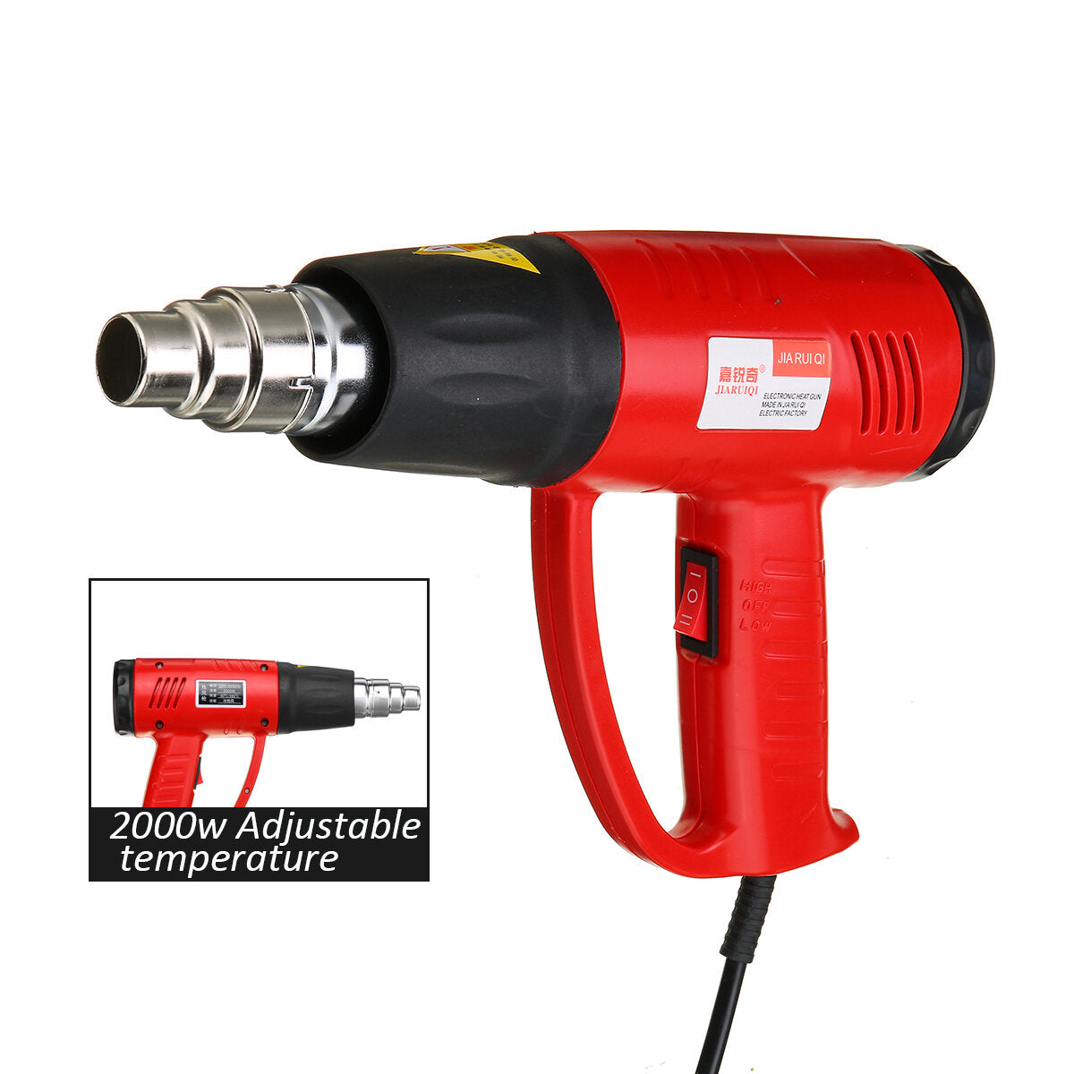 1600W/2000W Industry Grade Plastic Welding Hot Air Torch Machine Adjustable Temperature Tool