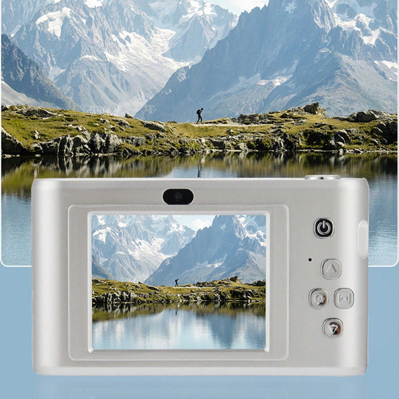 Vintage HD Digital Camera, Portable Travel & Home Use, Mini Dual Front & Rear Selfie Camera