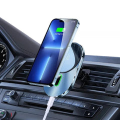15W Magnetic Car Wireless Charger Air Vent Mount for iPhone 14/13/12 Series