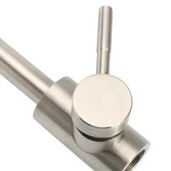 304 Stainless Steel Burnished Faucet Kitchen Hot And Cold Water Mixer Single Handle Rotation Tap