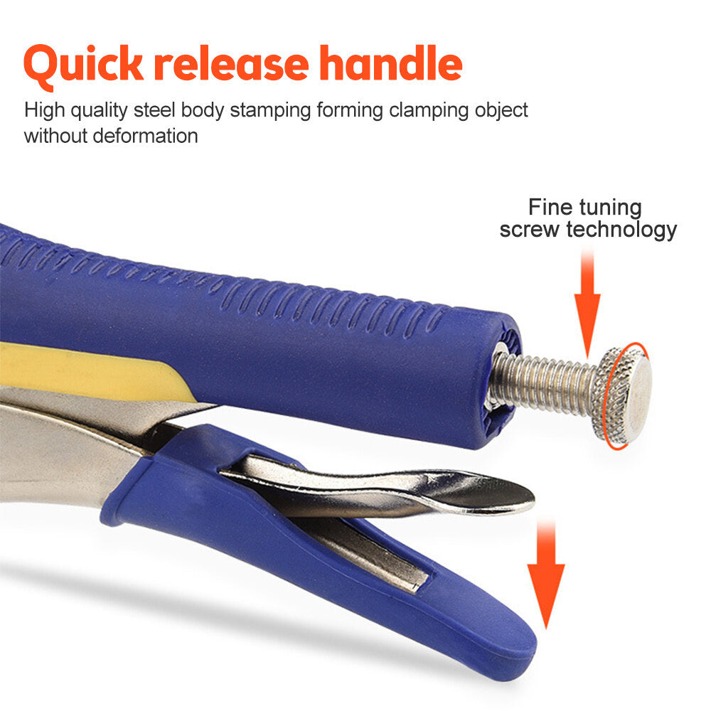 Heavy Duty C Clamp Pliers with Swivel Pads for Woodworking and Welding