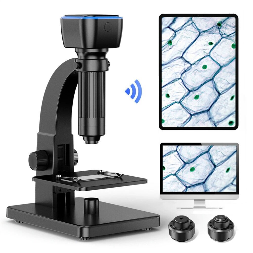 HD 2000X WIFI Digital Microscope Dual Lens USB Microbiological Observation Industrial Welding Video Magnifier