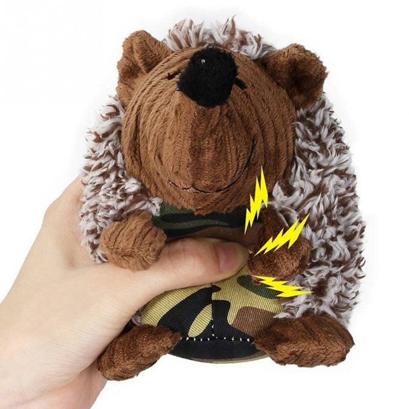 Pet Chew Toys Dog Toys Plush Rattle and Squeak Toy Funny Hedgehog Pet Supplies