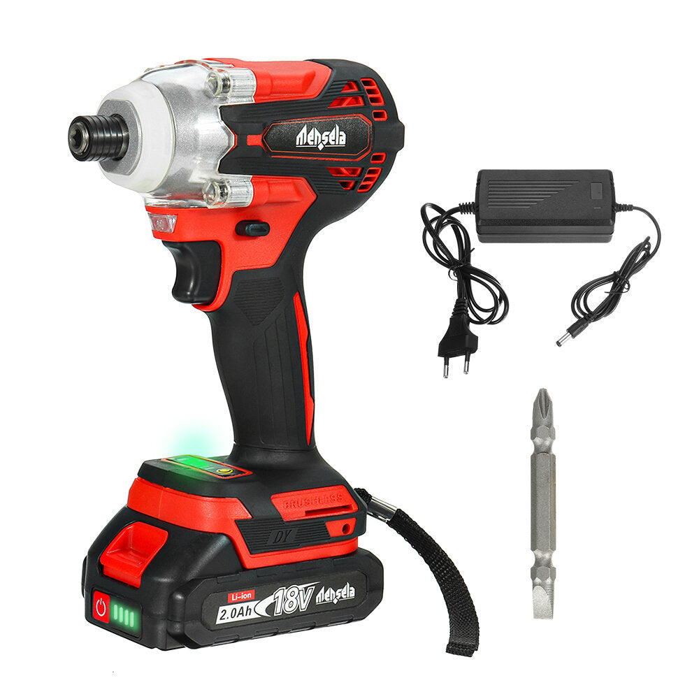 18V Brushless Impact Driver Kit Cordless Electric 1/4 inch Screwdriver