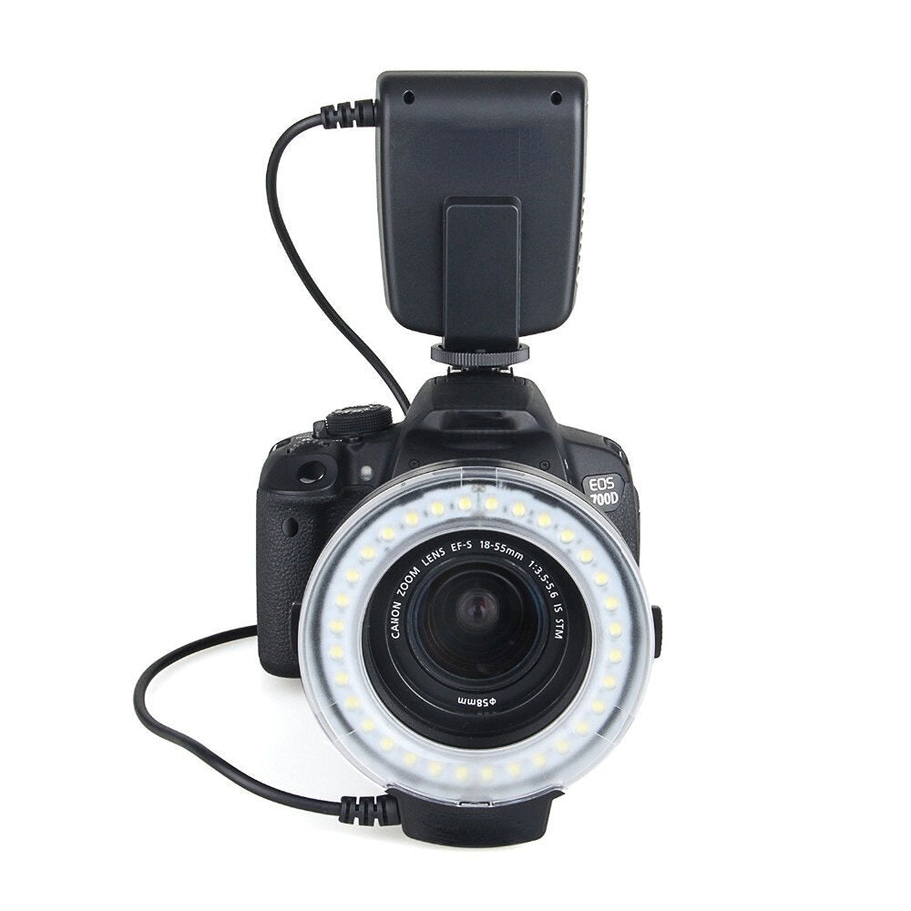 Manual LED Macro Ring Flash Video Light for Canon for Nikon Digital DSLR Camera