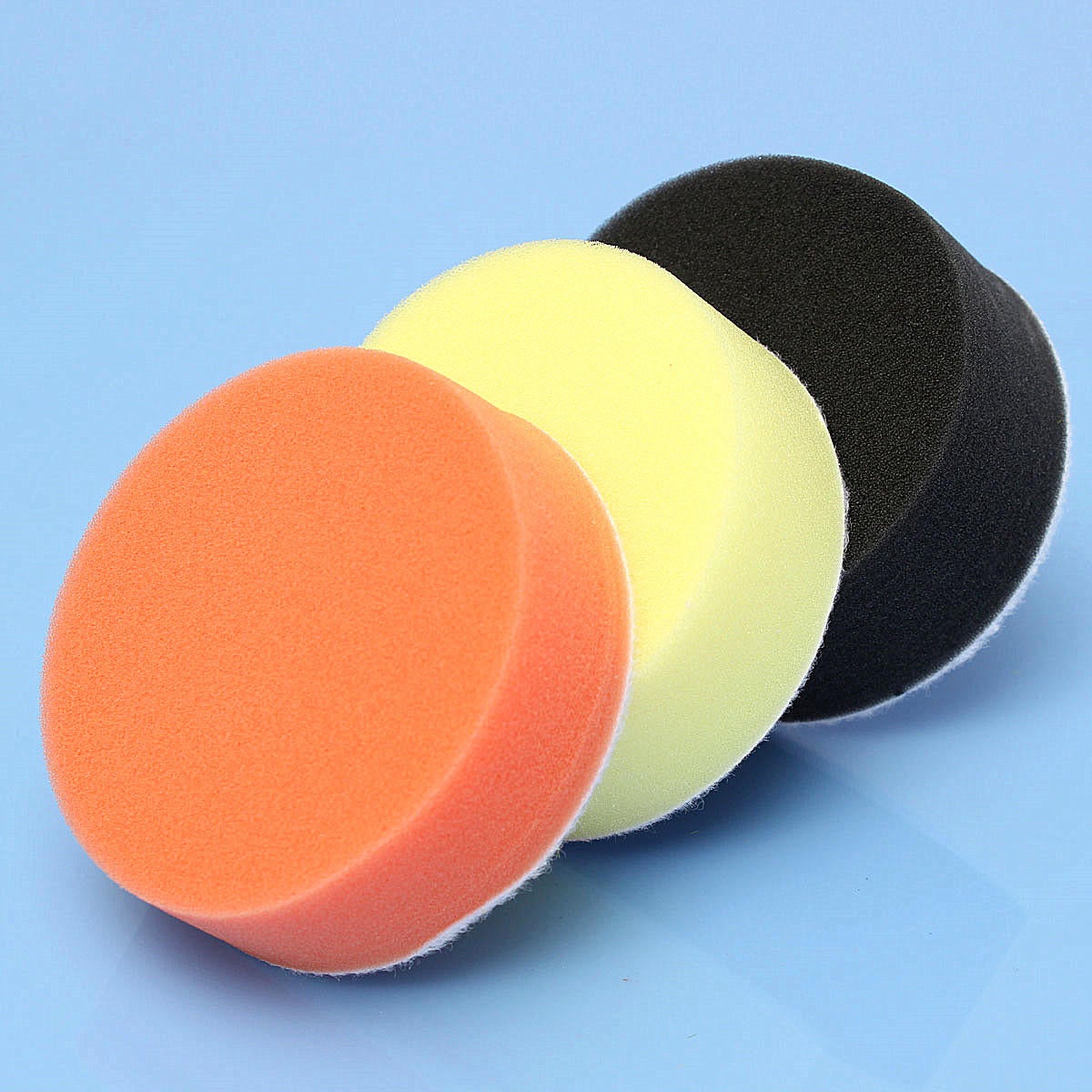 3pc 3 Inch Round Polishing Pads Waxing Foam Sponge Cleaning Polishing Pad