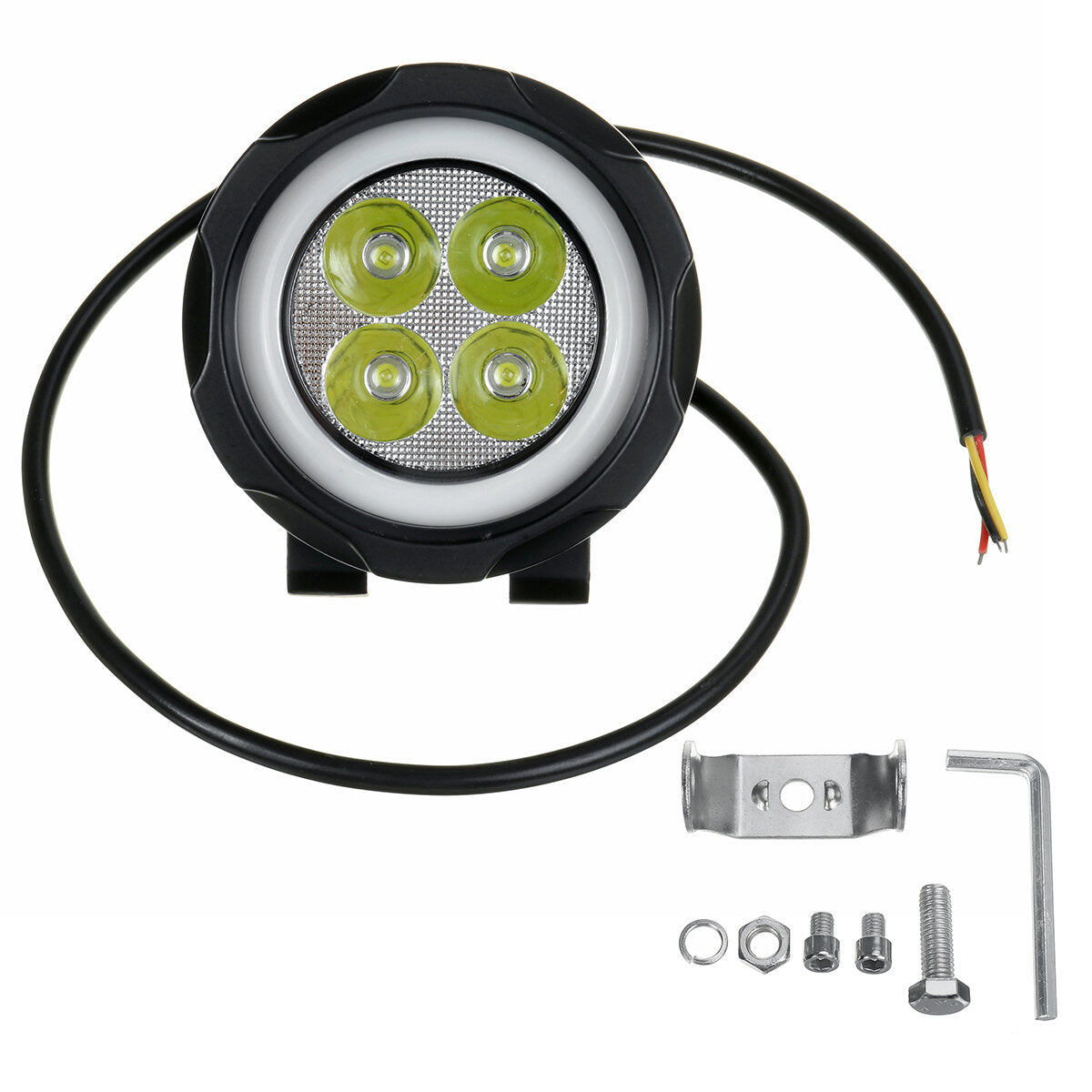 3 Inch 10V-30V 40W LED Circle Headlights Angel Ring Work Fog Light Waterproof 6000K-7000K For Off-Road Vehicle