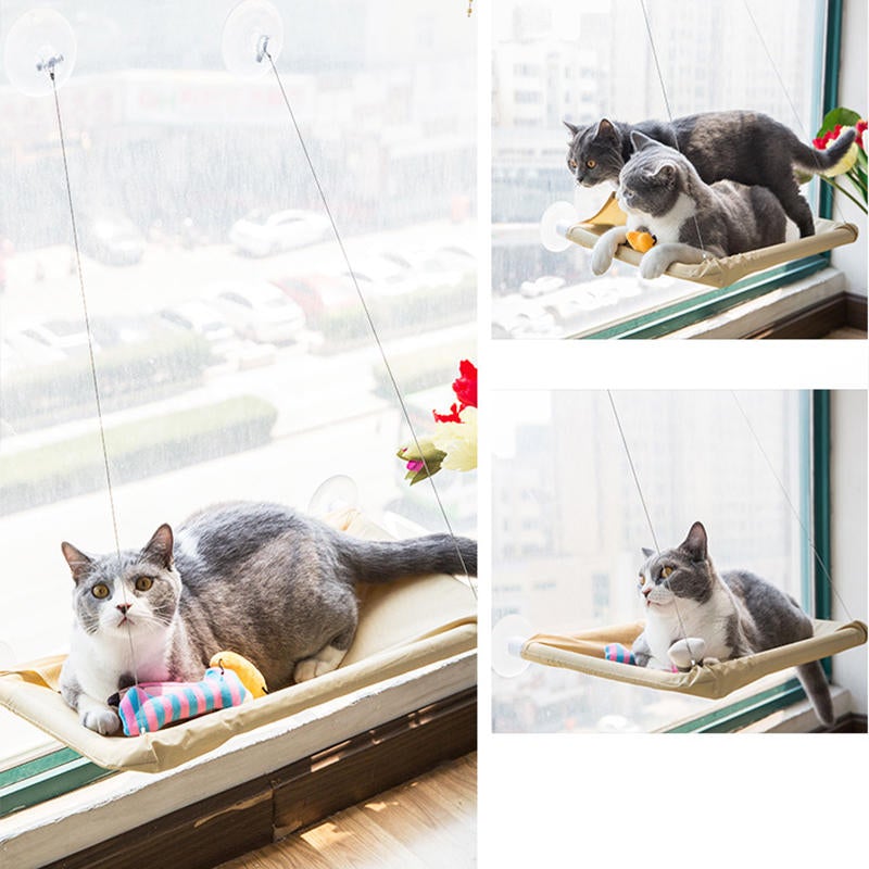 Pet Cat Window Hammock Soft Cat Kennels 15KG Cat Safe Hanging Shelf Seat Pet Bed